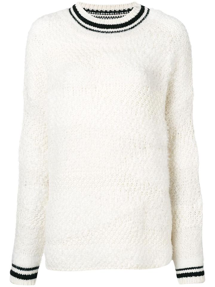 Ermanno Scervino Contrast Trim Sweater - White