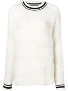 Ermanno Scervino Contrast Trim Sweater - White