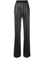 Balmain Striped Lurex Trousers - Black