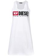Diesel Logo Embroidered Tank Top - White