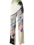 Etro Print Detail Straight Trousers, Women's, Size: 42, Silk