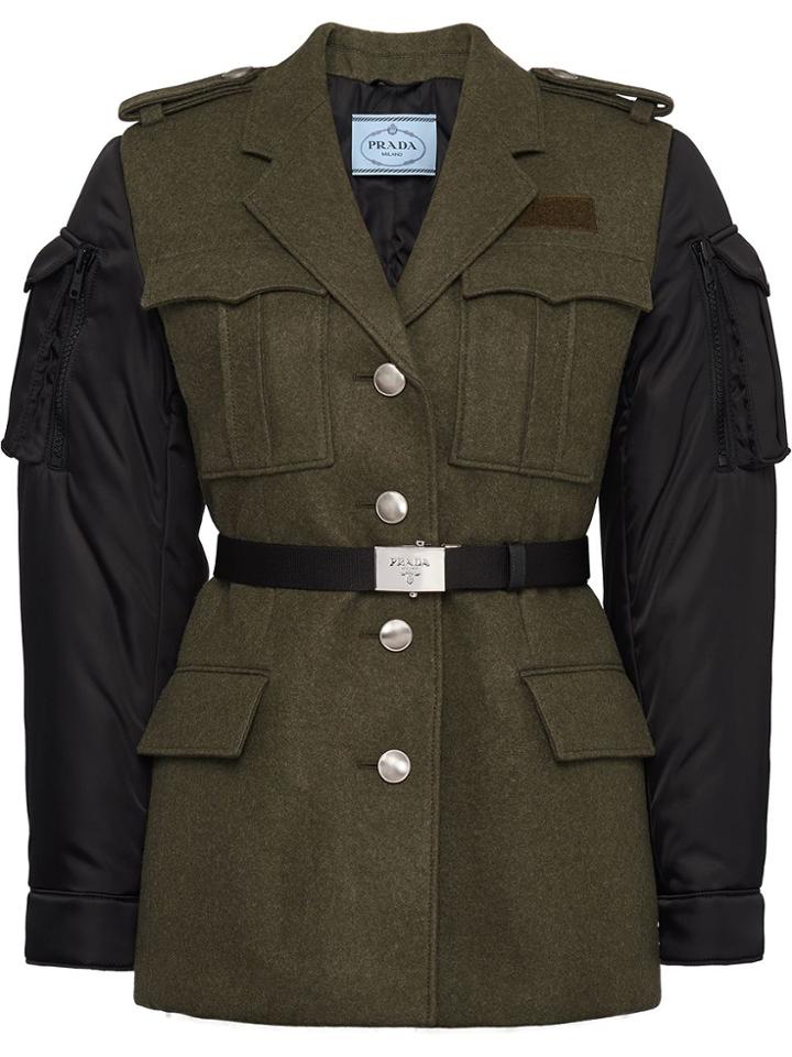Prada Authentic Loden And Nylon Gabardine Jacket - Green