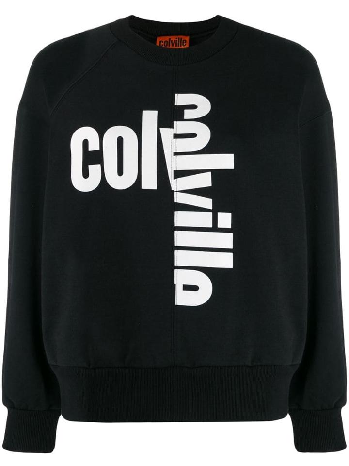 Colville Logo Block Print Sweatshirt - Black