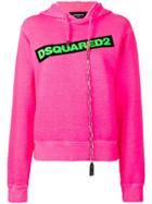 Dsquared2 Contrast Logo Hoodie - Pink