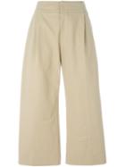 Marni Pleat Front Culottes, Women's, Size: 42, Nude/neutrals, Cotton
