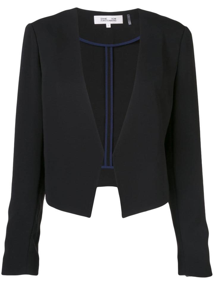 Dvf Diane Von Furstenberg Classic Fitted Blazer - Black