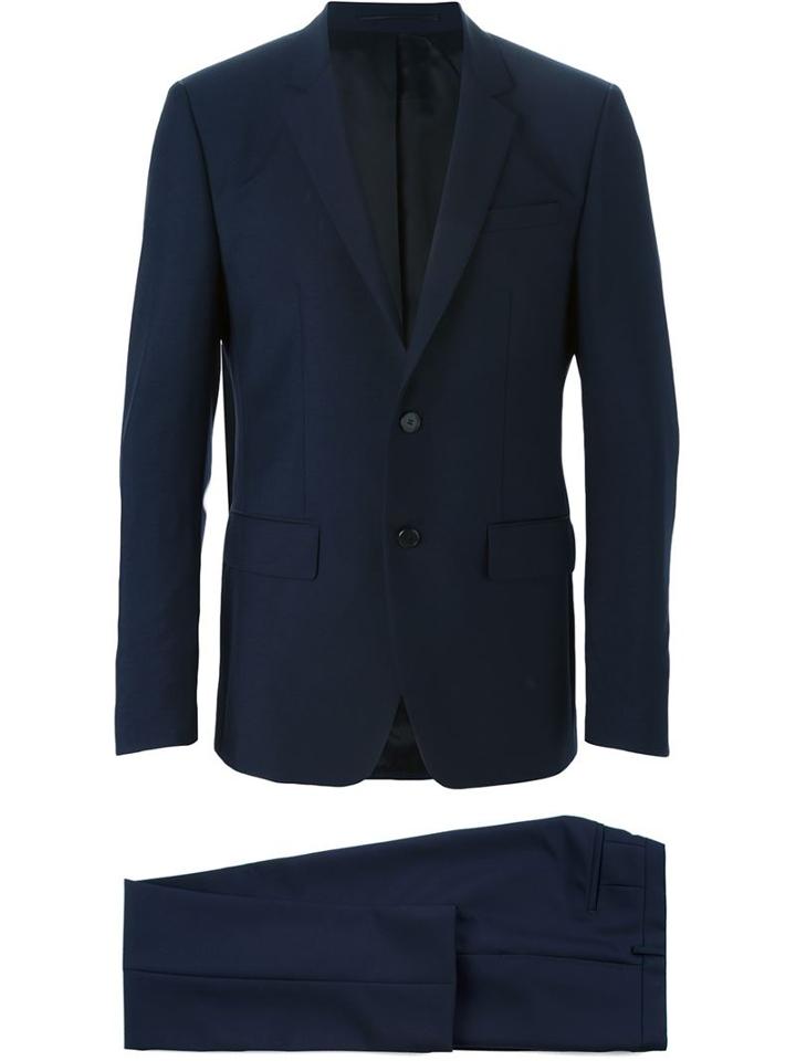 Givenchy Classic Formal Suit, Men's, Size: 52, Blue, Cotton/acetate/cupro/wool
