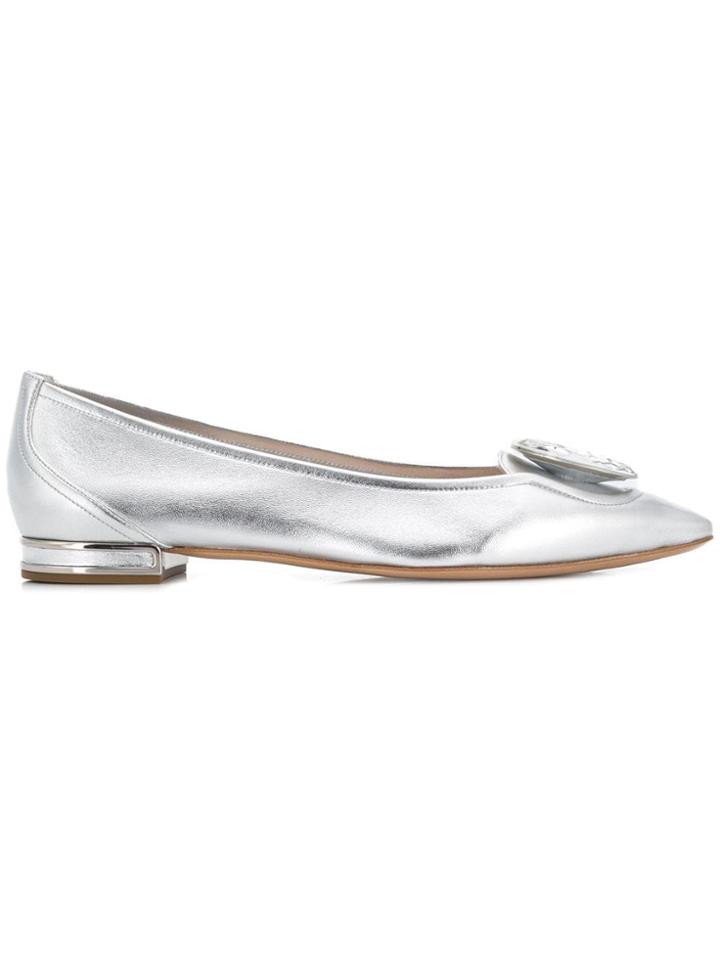 Casadei Liz Ballerinas - Silver