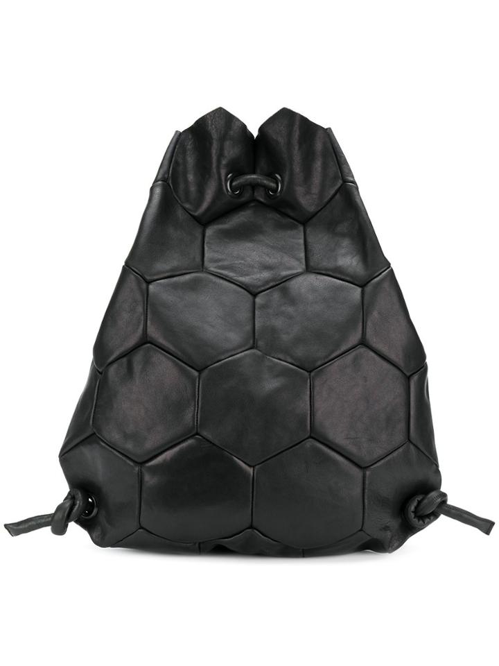 Trippen Hexagon Drawstring Backpack - Black