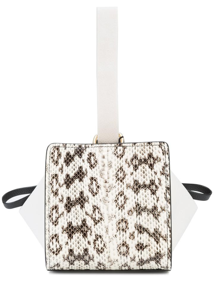 Vionnet Python-effect Mini Bag - White