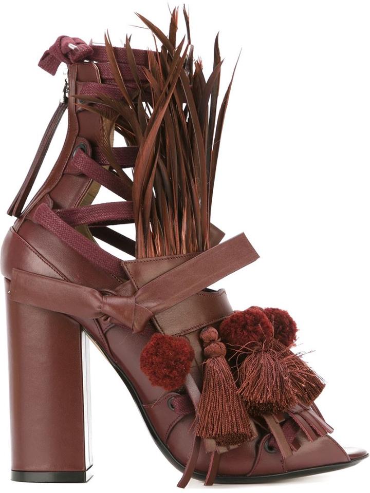 No21 Feather And Pom Pom Sandals