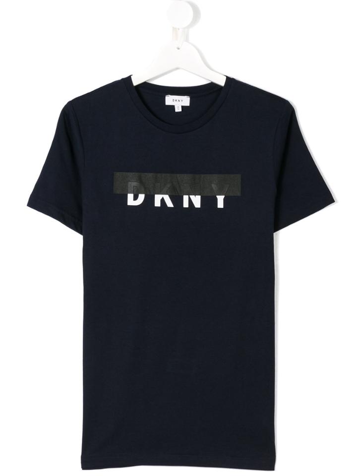 Dkny Kids Logo Printed T-shirt - Blue