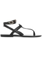 Ancient Greek Sandals Studded T-bar Estia Sandals - Black