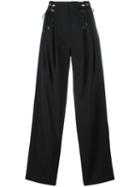 Anthony Vaccarello Elasticated Detailing Wide-legged Trousers