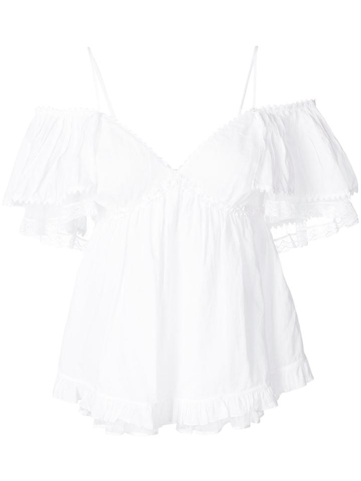 Mcq Alexander Mcqueen Pleated Top - White