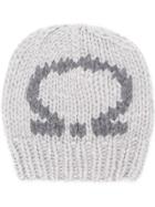 Salvatore Ferragamo Gancio Knitted Beanie - Grey