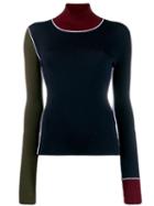 Maison Margiela Turtle Neck Knitted Top - Blue