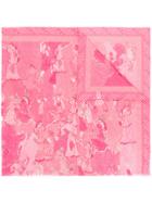 Salvatore Ferragamo Havana Party Print Scarf - Pink & Purple