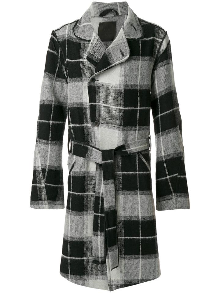 Lost & Found Ria Dunn High Neck Plaid Coat - Multicolour