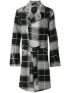 Lost & Found Ria Dunn High Neck Plaid Coat - Multicolour