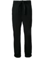 Ann Demeulemeester Belvedere Trousers, Women's, Size: 40, Black, Cupro