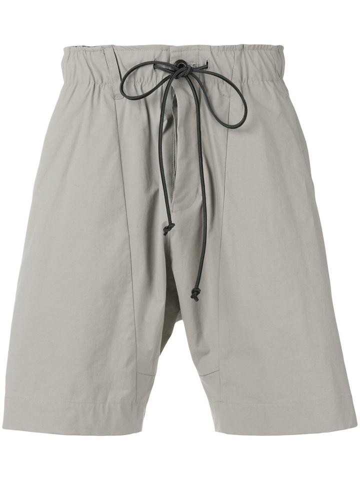 Drawstring Bermudas - Men - Cotton/nylon/polyurethane - Iii, Grey, Cotton/nylon/polyurethane, Attachment