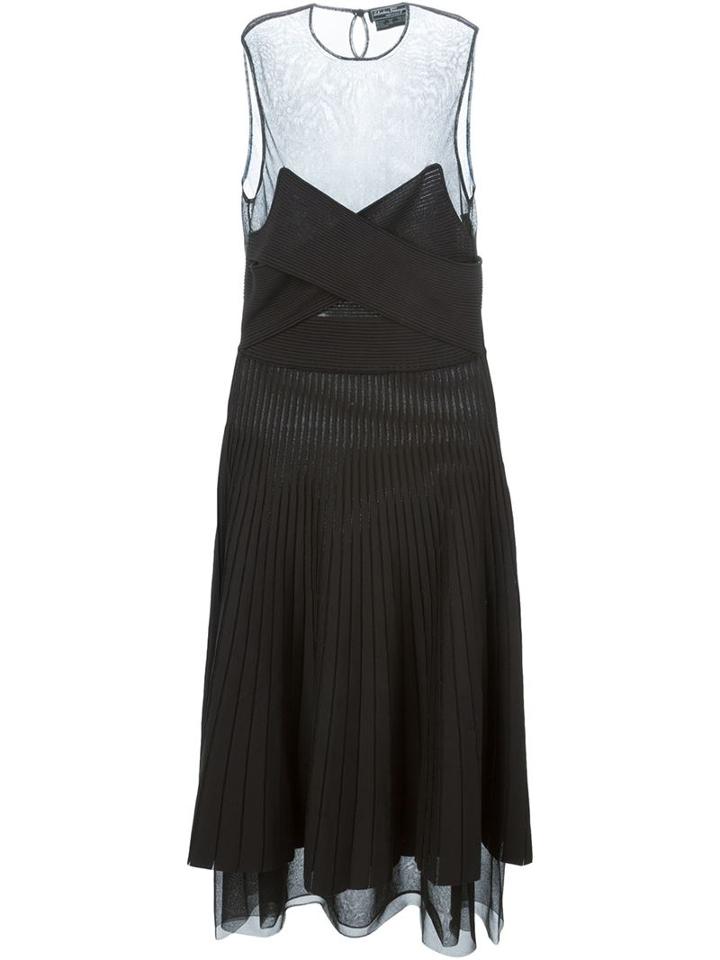 Salvatore Ferragamo Pleated A-line Dress