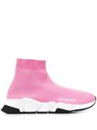 Balenciaga Speed Knitted Sock Hi-top Sneakers - Pink