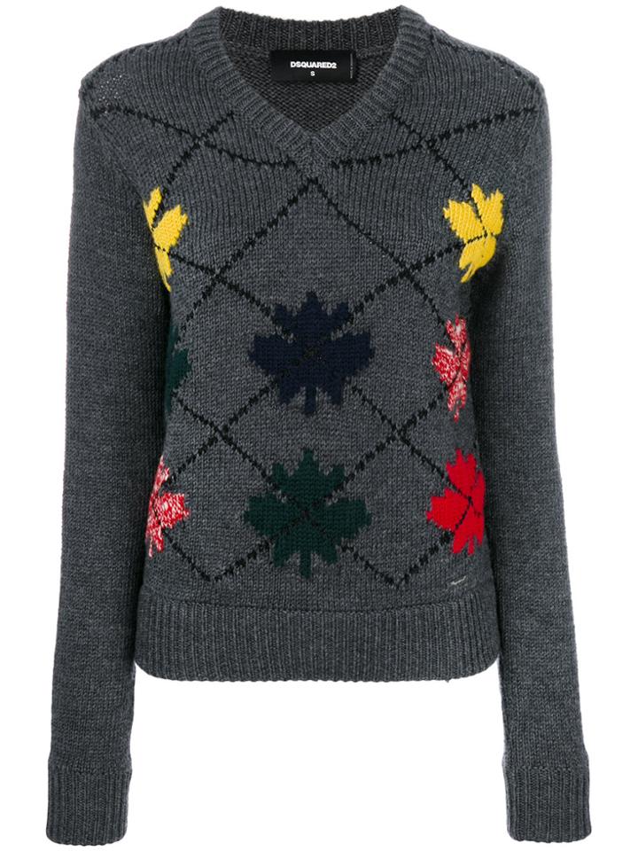 Dsquared2 Embroidered Sweater - Grey