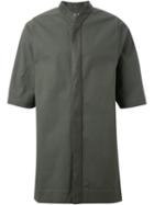 Rick Owens Faun Shirt, Men's, Size: 50, Green, Cotton/calf Leather
