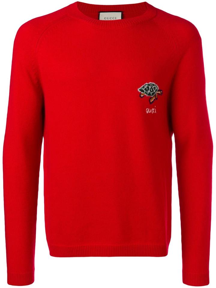 Gucci Turtle Pattern Sweater - Red