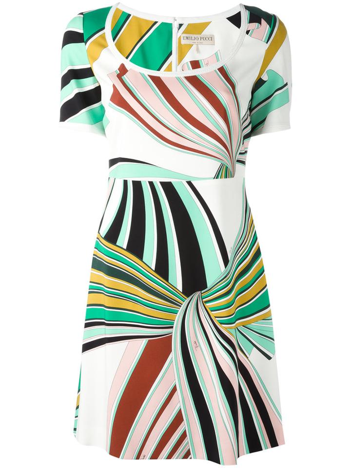 Emilio Pucci Printed Fitted Dress, Women's, Size: 44, Silk/spandex/elastane/viscose