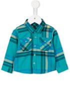Knot - Flannel Check Shirt - Kids - Cotton - 6 Mth, Blue