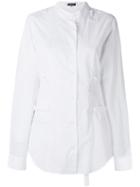 Ann Demeulemeester - Buckle-waist Longsleeve Shirt - Women - Cotton - 34, White, Cotton