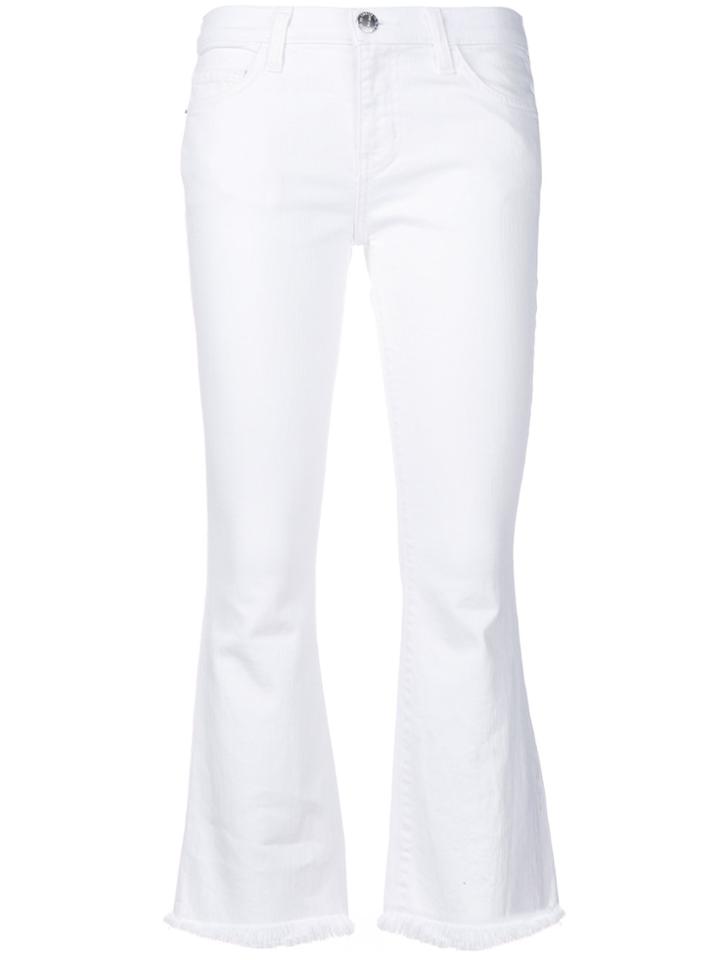 Current/elliott Slim-fit Cropped Trousers - White
