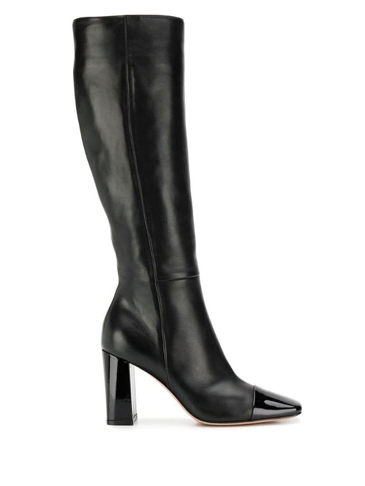 Gianvito Rossi Patent Toe Boots - Black