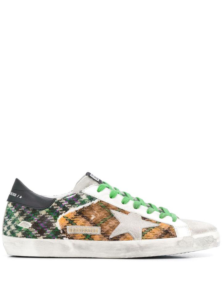 Golden Goose Patchwork Ice Star Sneakers - Brown