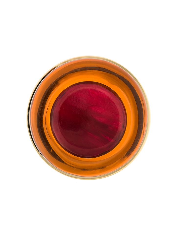 Marni Contrast Pendant Brooch - Yellow & Orange