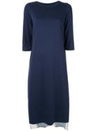 Frei Ea Printed Back Midi Dress - Blue