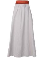 Danielapi Contrast Waistband Skirt - Grey