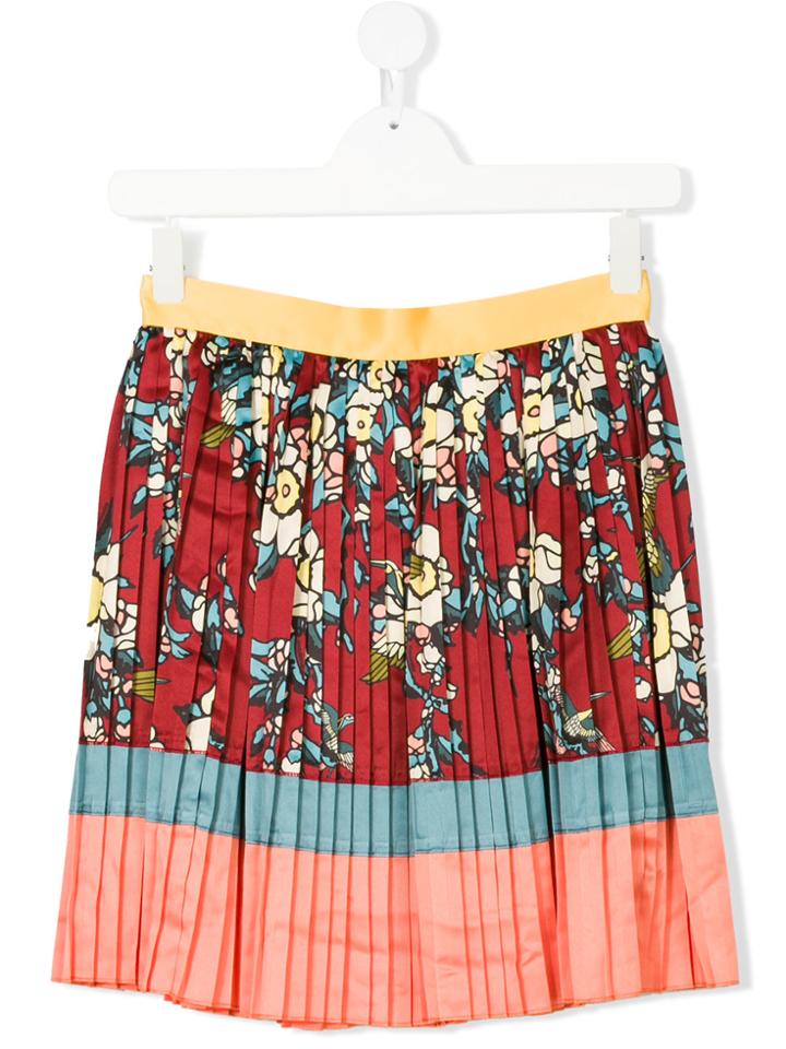 Dsquared2 Kids Pleated Skirt With Print - Multicolour