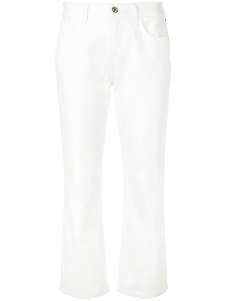 Current/elliott Cropped Bootcut Jeans - White