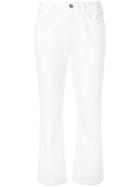 Current/elliott Cropped Bootcut Jeans - White