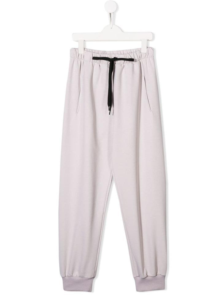 Natasha Zinko Kids Teen Branded Jersey Trousers - Grey
