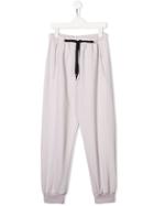 Natasha Zinko Kids Teen Branded Jersey Trousers - Grey