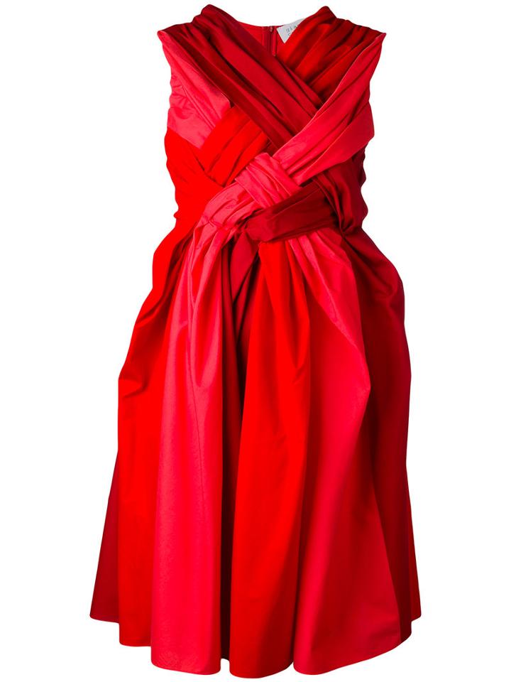Gianluca Capannolo - Shift Dress - Women - Cotton/spandex/elastane - 42, Red, Cotton/spandex/elastane