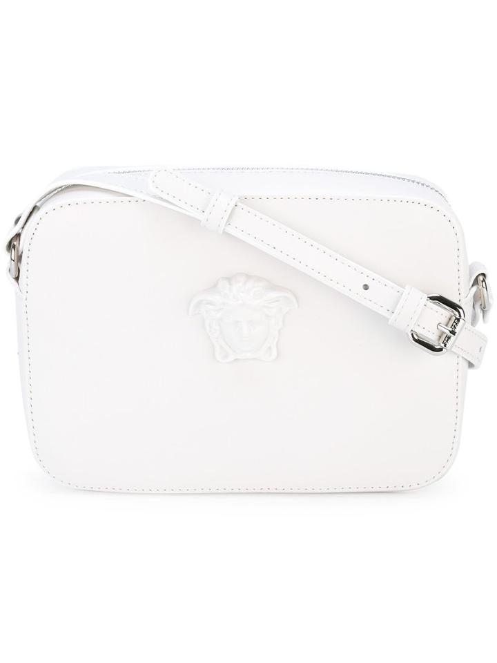 Versace Palazzo Medusa Shoulder Bag, Women's, White, Leather