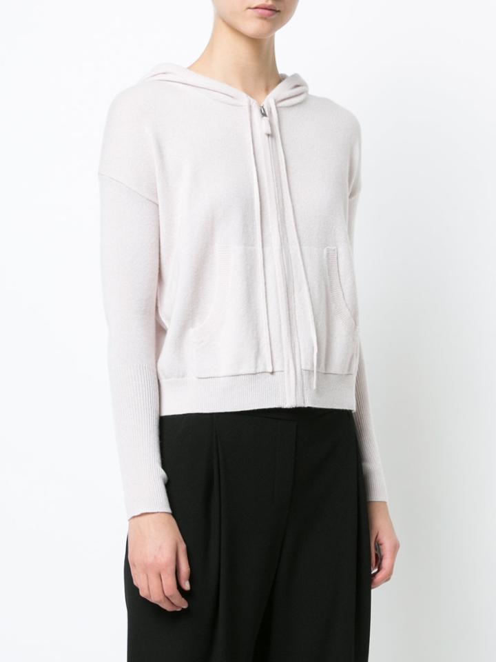 Nili Lotan Hooded Zipped Cardigan - Pink & Purple