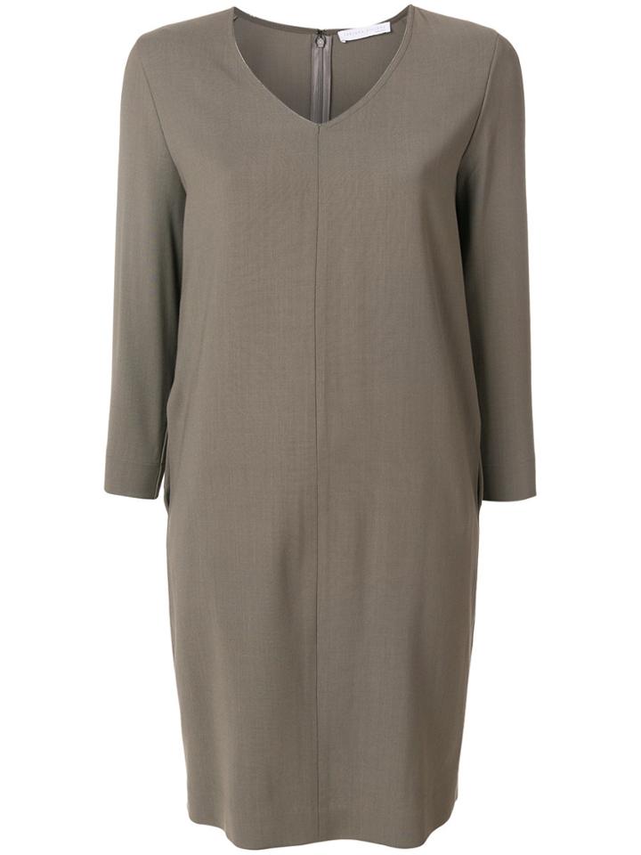 Fabiana Filippi V-neck Shift Dress - Grey