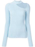 Mrz One-shoulder Knitted Sweater - Blue